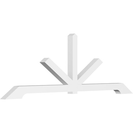 Ekena Millwork Vanguard Architectural Grade PVC Gable Bracket, 108"W x 36"H x 4"D x 4"F, 8/12 Pitch GBP108X36X0404VAN00